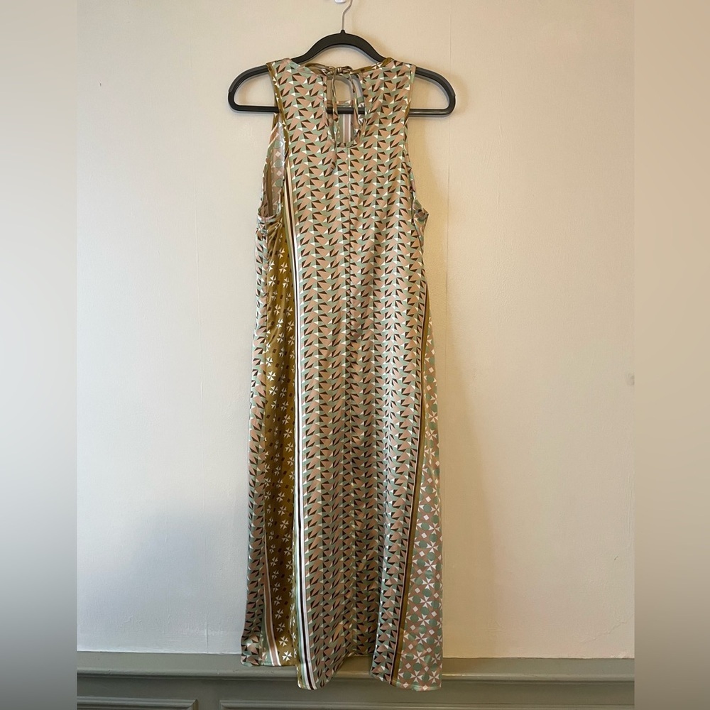 House of Harlow 1960 CLOSET CLEANOUT Midi Dress-Geometric-gold/Green-Size M - Picture 4 of 8
